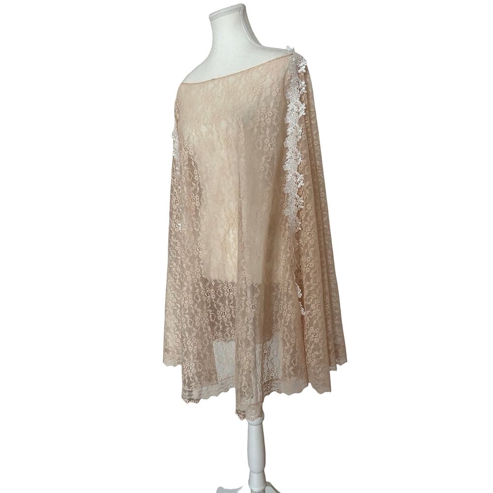 Handmade Lace Poncho from Vintage Lace - Picture 6 of 9